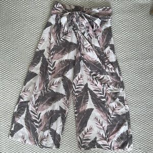 Free People gaucho culottes faux tie waist